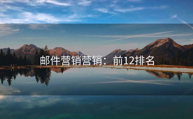 邮件营销营销：前12排名