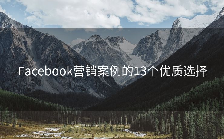 Facebook营销案例的13个优质选择