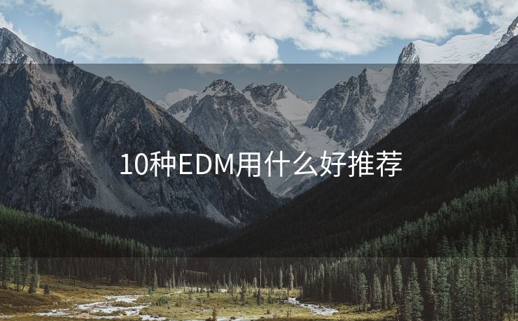 10种EDM用什么好推荐