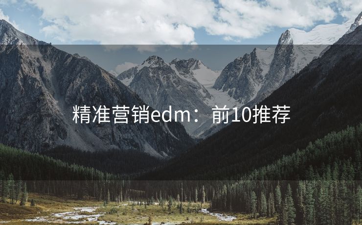 精准营销edm：前10推荐