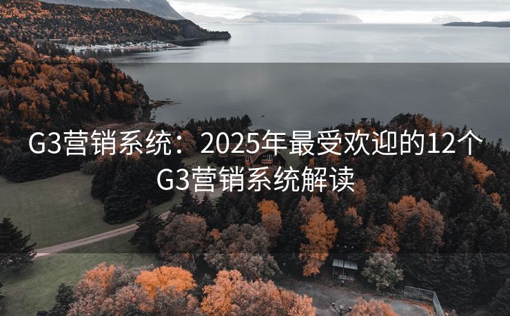 G3营销系统：2025年最受欢迎的12个G3营销系统解读