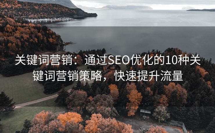 关键词营销：通过SEO优化的10种关键词营销策略，快速提升流量