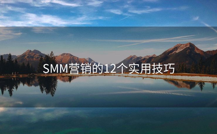 SMM营销的12个实用技巧