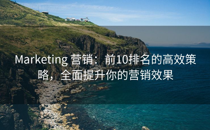 Marketing 营销：前10排名的高效策略，全面提升你的营销效果