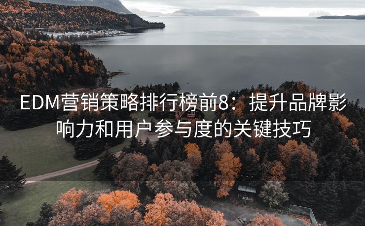 EDM营销策略排行榜前8：提升品牌影响力和用户参与度的关键技巧