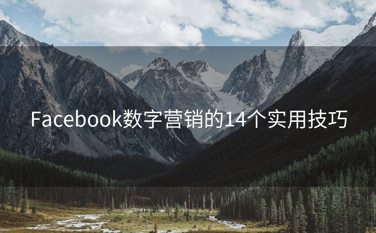 Facebook数字营销的14个实用技巧