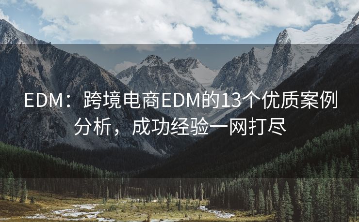 EDM：跨境电商EDM的13个优质案例分析，成功经验一网打尽